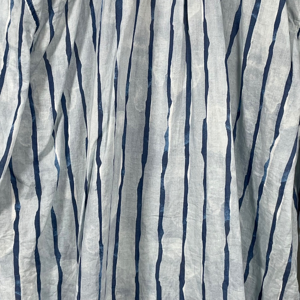 NIC+ZOE Blue Multi Striped Cotton Button Down Shirt Womens XL Coastal NWT - Picture 9 of 9